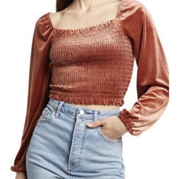 Elodie Tops - Elodie velour peasant top xs